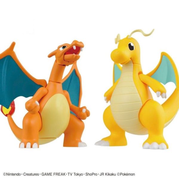 CHARIZARD & DRAGONITE (BATTLE VER.) POKEMON PLAMO. BANDAI - Imagen 4