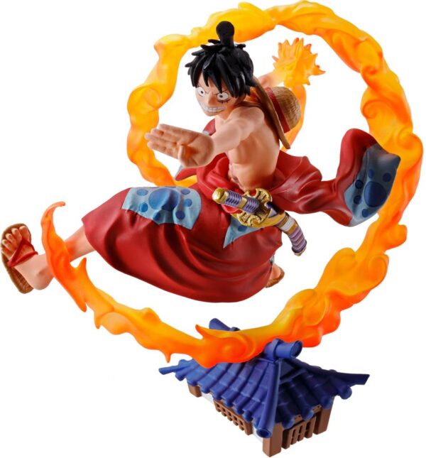 Diorama de Luffytarou del set LOGBOX RE BIRTH Wano Country Arc Vol.1 de MegaHouse.​