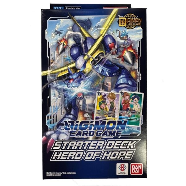 Caja del Starter Deck ST-21: Hero of Hope – Digimon Card Game de Bandai en Ecuador.