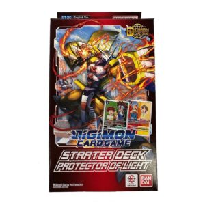 Caja del Starter Deck ST-20: Protector of Light – Digimon Card Game de Bandai en Ecuador.