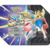 Lata coleccionable Pokémon TCG: Slashing Legends Tin con Zacian ex o Koraidon ex – Producto oficial en Ecuador.