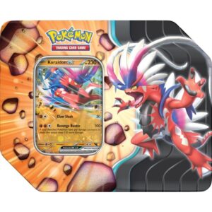 Diseño ilustrado de la lata Slashing Legends Tin – Edición limitada disponible en Ecuador.
