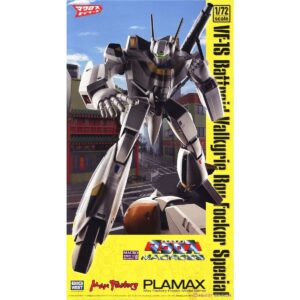 Model kit VF-1S Battroid Roy Focker ensamblado – vista frontal.