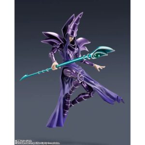 Figura S.H.MonsterArts Dark Magician Bandai articulada.
