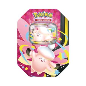 Pokémon TCG Mega Moonlight Tin Case en inglés.