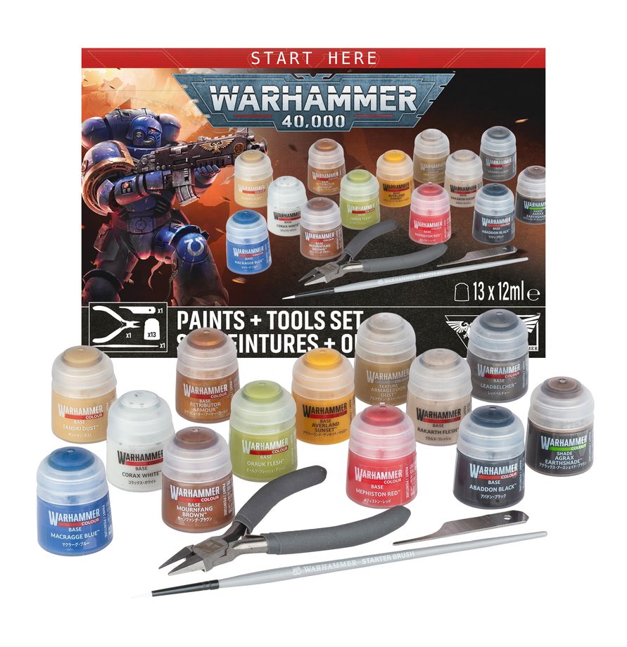 Warhammer 40K Paint + Tools set. - Imagen 2